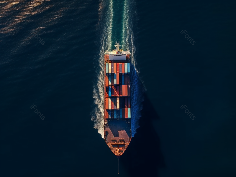 一望无尽的大海上海上货运集装箱货船行驶鸟瞰图,高清,摄影图,摄影图片,图片大全,摄影图免费下载